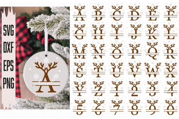 Alphabet Christmas, Reindeer Alphabet Illustrations