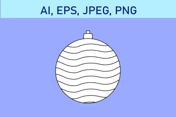 Christmas Ball with Stripes Illustration Review