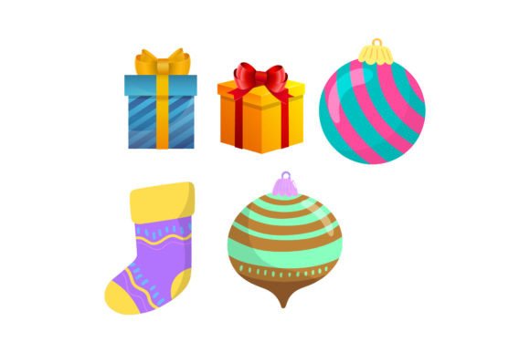 Christmas Equipment Icon Illustrations for Content Publishing