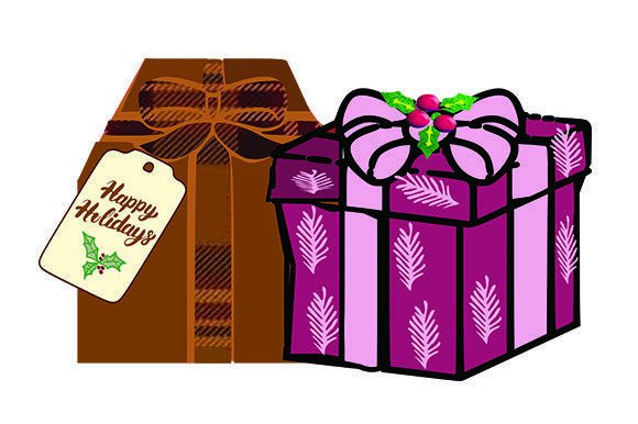 Christmas Gift 4 Illustrations for Digital Sellers