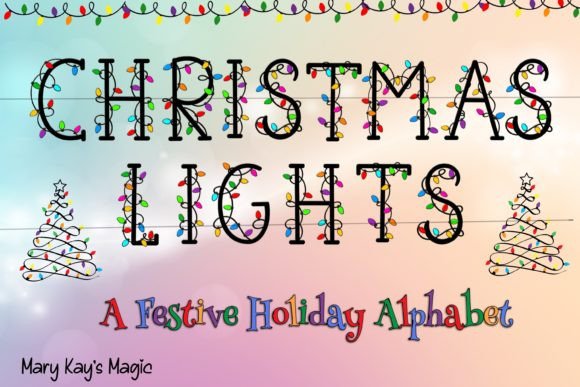 Christmas Lights Alphabet Illustrations