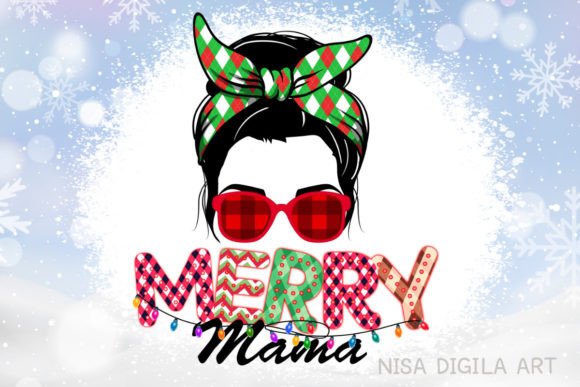 Christmas Merry Mama PNG Sublimation for Local Branding