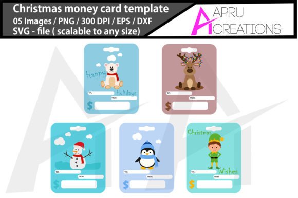 Christmas Money Card Svg for Modern Website Illustrations