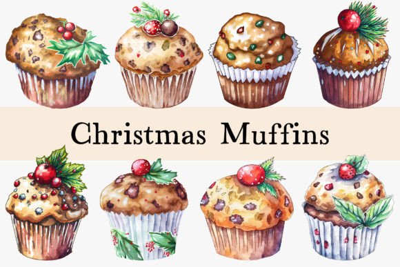 Christmas Muffins Watercolor Embroidery Review