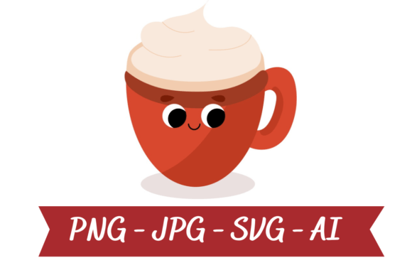 Christmas Mug Clipart - Hot Chocolate Illustrations