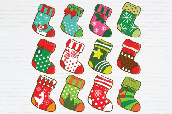 Christmas Socking SVG PNG Clipart for Illustrations