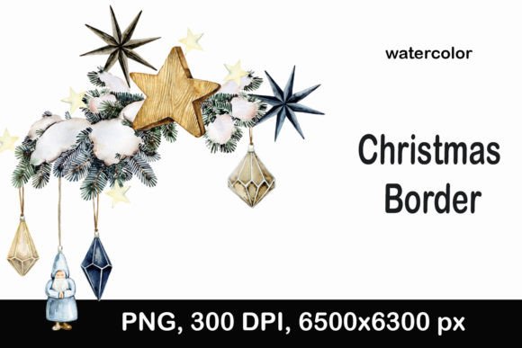 Christmas Tree Border PNG for Festive Branding