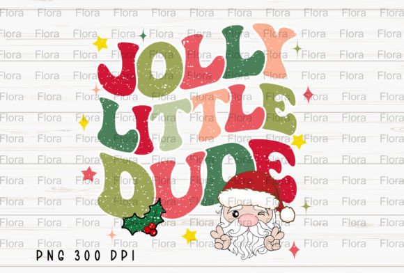 Jolly Little Dude Retro Christmas PNG Illustration