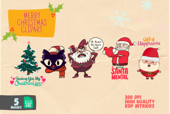 Merry Christmas Clipart Review for Embroidery Projects