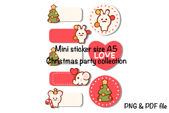 Mini Sticker Christmas Party Illustrations Review