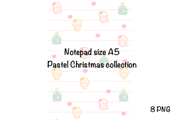 Pastel Christmas Notepad A5 Illustrations